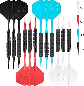Amazon | CyeeLife 12本入り 18g ソフトチップダーツセッ+100個